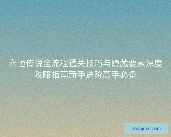 永恒传说全流程通关技巧与隐藏要素深度攻略指南新手进阶高手必备